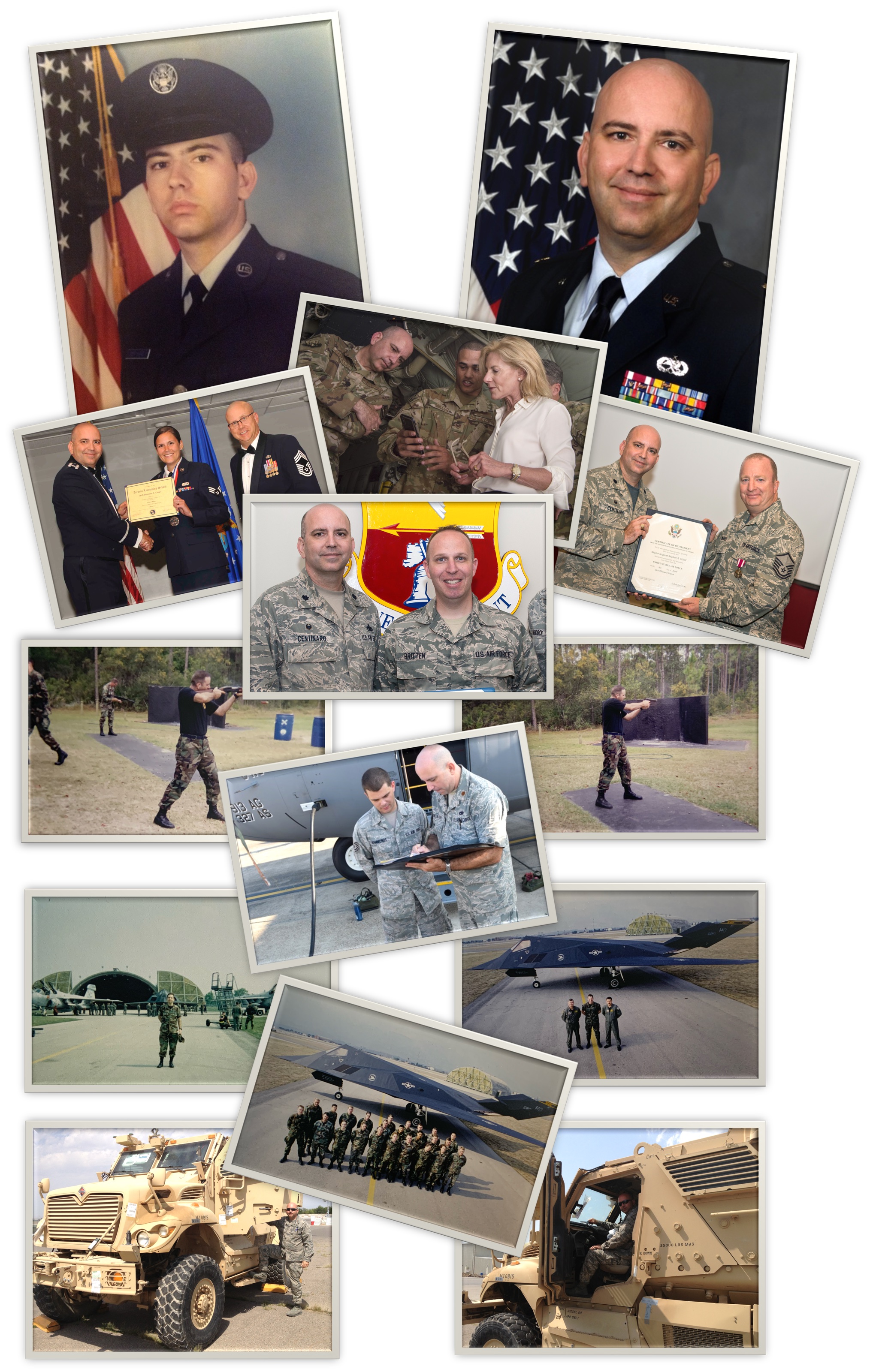 Military service montage from Paul Centinaro's Air Force career.